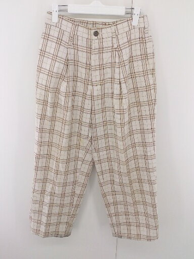 ◇ JUNRed ジュンレッド チェック タック パンツ サイズM ライトベージュ系 ブラウン系 メンズ E 【中古】 ◇ JUNRed ジュンレッド チェック タック パンツ サイズM ライトベージュ系 ブラウン系 メンズ E 【中古】