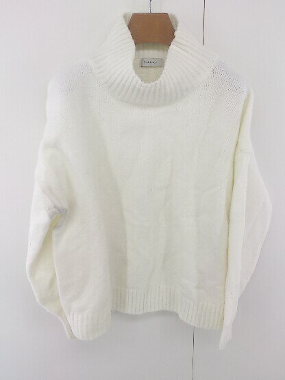 ◇ PAGEBOY ページボーイ ALICIA モックネック 長袖 ニット セーター サイズF ホワイト系 レディース E ..