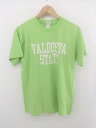 ◇ GILDAN ギルダン カレッジロゴ 半袖 Tシャツ カットソー サイズ M ライトグリーン メンズ E 【中古】