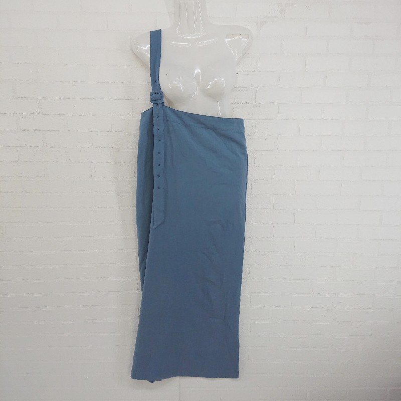 ◇ merlot メルロー ワンショルダー ロング ワンピース ブルー レディース E 【中古】