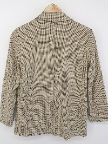 ◇ ◎ H&M チェック 2B オーバーサイズ 長袖 ジャケット サイズEUR XP US XS ベージュ ブラウン系 レディース E 【中古】