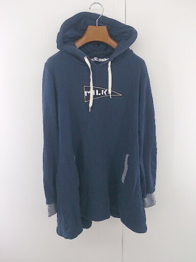 ◇ MILKFED. ミルクフェド チュニック 長袖 プルオーバー パーカー サイズM ネイビー レディース E 【中古】 ◇ MILKFED. ミルクフェド チュニック 長袖 プルオーバー パーカー サイズM ネイビー レディース E 【中古】