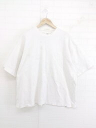 ◇ Perushu ペルーシュ ワンポイント 五分袖 Tシャツ カットソー サイズM ホワイト系 メンズ E 【中古】