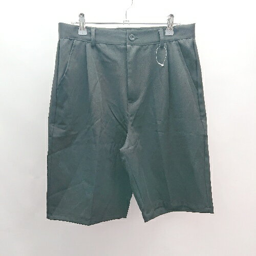 ◇ NOWLE ノウル 薄手 シンプル 無地 夏 綺麗め ハーフ ショート パンツ サイズL ブラック メンズ E 【中古】