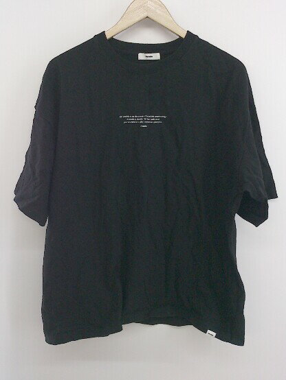 ◇ Perushu ペルーシュ イラスト プリント 半袖 Tシャツ カットソー サイズM ブラック ホワイト メンズ P 【中古】
