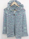 ◇ GAP Kids キッズ 子供服 長袖 フーディ ニット カーディガン サイズ 150 12-13years ブルー マルチ レディース P 【中古】