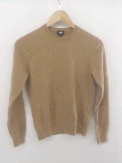 ◇ UNIQLO ユニクロ カシミア100% 長袖 ニット セーター サイズS キャメル系 メンズ P 【中古】のサムネイル