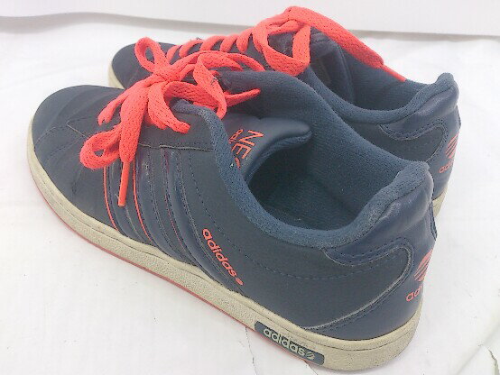 ◇ adidas アディダス Derby K Q38897 キッズ スニーカー シューズ サイズ 23 ネイビー オレンジ レディース メンズ E 【中古】