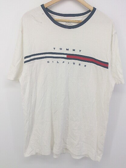 ◇ TOMMY HILFIGER トミーヒルフィガー 半袖 Tシャツ カットソー サイズXXL ホワイト メンズ P 【中古】