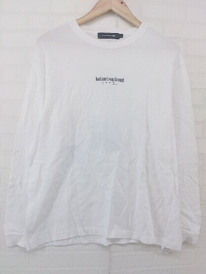 ◇ JACKROSE ジャックローズ プリント 長袖 Tシャツ カットソー サイズ3 ホワイト系 ブラック マルチ レディース メンズ P 【中古】