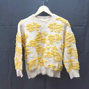 ◇ emi+ モックネック ケーブル 起毛 総柄 シンプル 長袖 ニット 表記なし イエロー系 レディース E 【中古】(4)