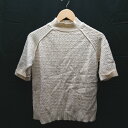 ◇ SELECT MOCA セレクトモカ ハイネック ポリエステル混 シンプル 半袖 ニット サイズF アイボリー レディース E 【中古】