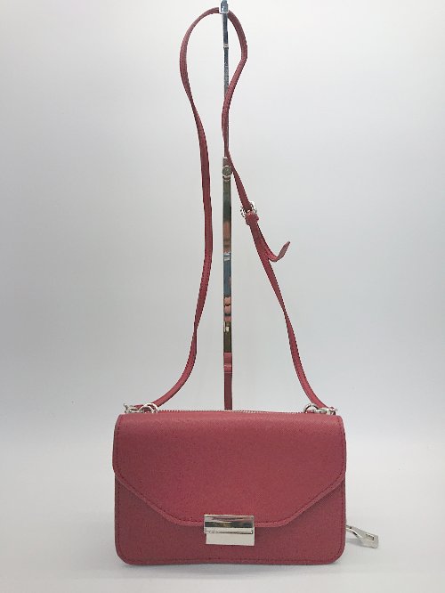 ◇ ZARA BASIC ザラ ベーシック 肩調節　コンパクト　シンプル ショルダー財布 - レッド系 レディース E 【中古】のサムネイル