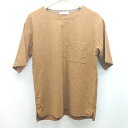 ◇ green label relaxing UNITED ARROWS シンプル 胸ポケット カジュアル 半袖 Tシャツ サイズL キャメル レディース E ...