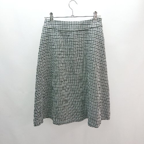 ◇ index 千鳥格子柄 上品 ノンストレッチ フォーナル 膝丈 フレア スカート サイズM グレー ブラック レディース E 【中古】 ◇ index 千鳥格子柄 上品 ノンストレッチ フォーナル 膝丈 フレア スカート サイズM グレー ブラック レディース E 【中古】