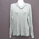 ◇ Solace ソレイス ハイネック ケーブル シンプル 薄手 起毛 オシャレ 長袖 ニット サイズF グリーン系 レディース E 【中古】(4)