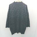 ◇ 美品 Ranan ラメ織糸 ヒョウ柄 アニマル ドロップショルダー 長袖 ニット セーター サイズLL ブラック レディース E 【中古】(4)