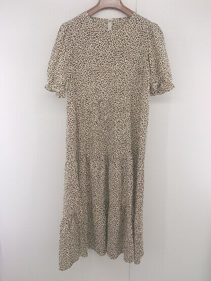 ◇ SHEIN シーイン 豹柄 レオパード ゆったり 半袖 膝下丈 ワンピース サイズM ベージュ系 ブラウン系 レディース E 【中古】のサムネイル