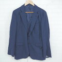◇ breganze ブレガンツェ 2B シングル ビジネス 長袖 テーラード ジャケット サイズ175cm6Drop ネイビー系 メンズ E 【中古】