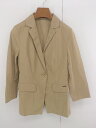 ◇ pierre cardin カジュアル シンプル 無地 1B 長袖 テーラード ジャケット サイズ40 ベージュ系 レディース E 【中古】