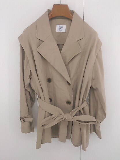 ◇ ◎ OLIVE des OLIVE 大人女子 こなれ感 薄手 2WAY 長袖 コート サイズF ベージュ系 レディース E 【中古】