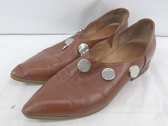 ◇ covi's ボタン スリッポン シューズ サイズ37 キャメル レディース E 【中古】