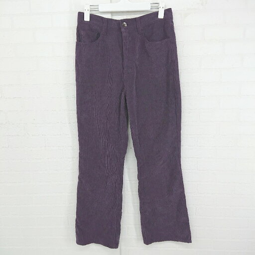 ◇ w closet ダブルクローゼット ウエストゴム コーデュロイ フレア パンツ サイズ F パープル レディース E 【中古】 ◇ w closet ダブルクローゼット ウエストゴム コーデュロイ フレア パンツ サイズ F パープル レディース E 【中古】