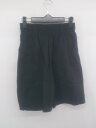 ◇ Lounge wear by BENO ラフ感 リラックス 無地 ウエストゴム ハーフ ショート パンツ サイズM ブラック メンズ E 【中古】