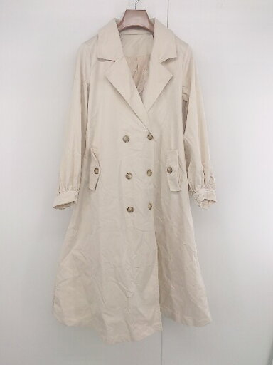 ◇ ◎ BLUE EAST 通勤 OL オフィスカジュアル OL 長袖 トレンチコート アイボリー系 レディース P 【中古】 ◇ ◎ BLUE EAST 通勤 OL オフィスカジュアル OL 長袖 トレンチコート アイボリー系 レディース P 【中古】