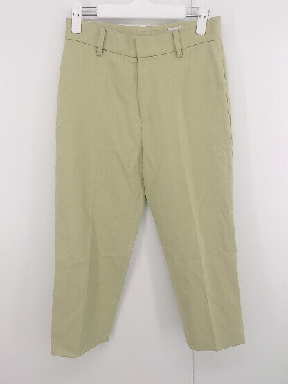◇ Steven Alan UNITED ARROWS 大人女子 シンプル センタープレス スラックス パンツ サイズS グリーン レディース P 【中古】