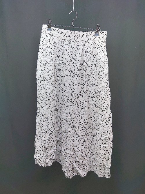 ◇ BALLSEY ボールジィ ダルメシアン柄 バックウエストゴム ゆったり ワイドパンツ サイズ36 ホワイト系 レディース E 【中古】