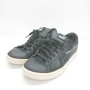 ◇ PUMA 369503-01 ミッドカット ラウンドトゥ 軽量 無地 定番シルエット スニーカー サイズ24.5 ブラック レディース E 【中古】