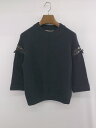 ◇ TORRAZZODONNA 装飾ビジュー シンプル 長袖 ニット カットソー ネイビー レディース P 【中古】(4)