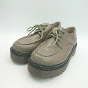 ◇ 179/WG イチナナキュウ/ダブルジー 厚底 レザー ステッチ レースアップシューズ サイズM ブラウン レディース E 【中古】