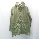 ◇ Nylaus ナイラス フロントジップ フード カジュアル 長袖 ジャンパー サイズL カーキ レディース (メンズ) E 【中古】