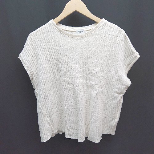 ◇ urbanresearch doors フレンチスリーブ プルオーバー カジュアル 大人 カットソー サイズM ベージュ レディース E 【中古】