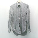◇ UNIVERSALLANGUAGE シンプル カジュアル 無地 薄手 長袖 シャツ サイズSMALL グレー メンズレディース E 【中古】