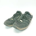 ◇ New Balance ニューバランス New Balance シンプル 紐 アーモンドトゥ スニーカー サイズ24.5 ブラック レディース E 【中古】