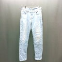 ◇ Levi's リーバイス シンプル カジュアル 無地 デニム ジーンズ サイズW25 ブルー系 メンズレディース E 【中古】