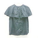◇ #NEWANS フロントボタン カジュアル 薄手 夏物 ノースリーブ シャツ 表記なし ブラック レディース E 【中古】