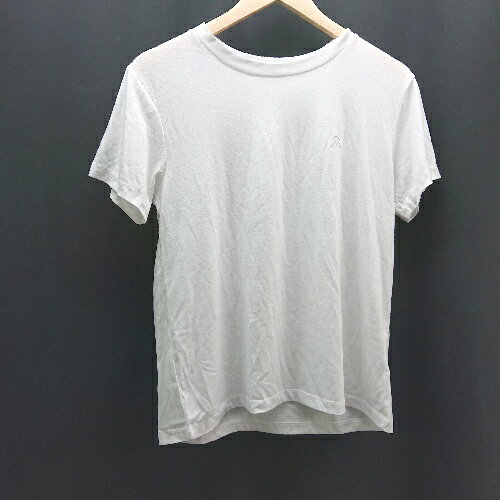 ◇ RANDEBOO ラウンドネック シンプル ロゴ刺繍 半袖 Tシャツ サイズF ホワイト レディース (メンズ) E 【中古】