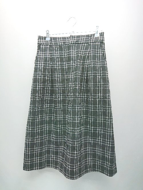 ◇ LA MARINE FRANCAISE チェック フロントホック ベルトループ ロング丈 タイト スカート サイズ0 ブラック レディース E 【中古】
