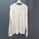 ◇ select MOCA ポリエステル100% サイドスリット 透け感 編み生地 長袖 ニット サイズM アイボリー レディース E 【中古】