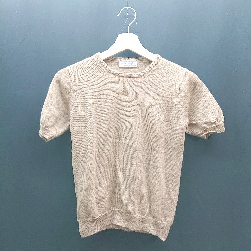 ◇ Spick and Span ウール100% 無地 プルオーバー カジュアル 半袖 ニット サイズ2 ブラウン レディース E 【中古】