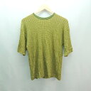 ◇ STYLEMIXER スタイルミキサー クルーネック 無地 薄手 半袖 ニット サイズFREE グリーン レディース E 【中古】