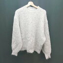 ◇ Via.J クルーネック ニット生地 シンプル 冬向け カジュアル 長袖 セーター 表記なし グレー レディース E 【中古】
