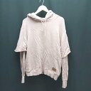 ◇ ALEXIA STAM フーディー ワッフル生地 オーバーサイズ シンプル 長袖 パーカー サイズF ピンク レディース E 【中古】