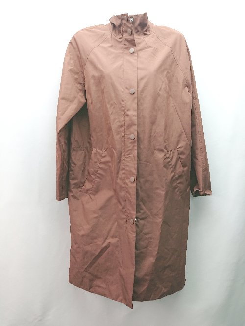◇ Wood Wood スタンドカラー 無地 カジュアル 長袖 コート サイズ34 ブラウン メンズ E 【中古】