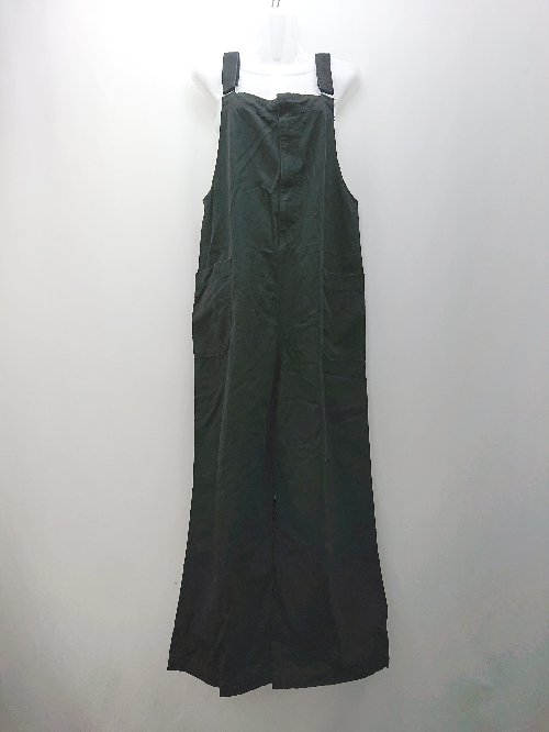 ◇ live in comfort つなぎ カーゴ メイズライク カジュアル オーバーオール サイズL ブラック レディース E 【中古】