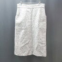 ◇ AG by aquagirl バックファスナー 裏地あり メルトン生地 ロング タイト スカート サイズL グレー レディース E 【中古】(4)